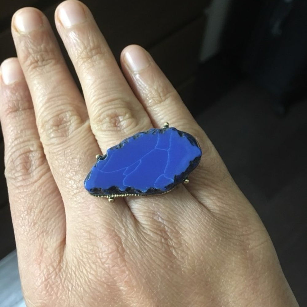 Hive & Honey Dark Blue Stone Ring